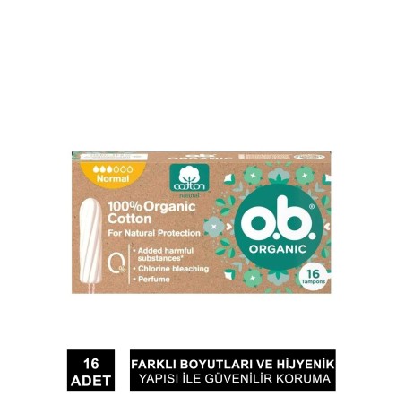 O.B Organic Normal Tampon 16 Adet