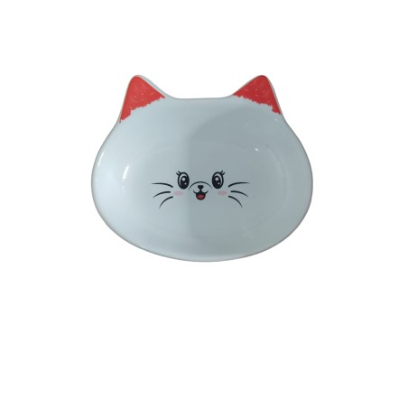 Daisy Kedi Kulaklı Porselen Mama ve Su Kabı 14*4 cm