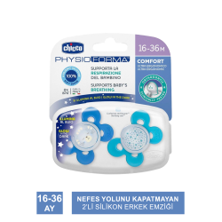 Chicco PhysioForma Comfort Silikon Emzik (16-36 Ay) 2'li - Erkek