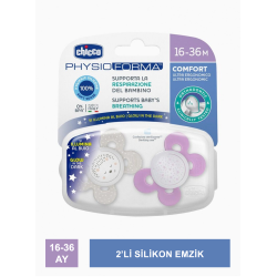 Chicco PhysioForma Comfort Silikon Emzik (16-36 Ay) 2'li - Kız