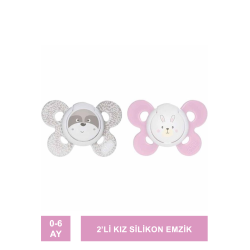 Chicco PhysioForma Comfort Silikon Emzik (0-6 Ay) 2'li - Kız
