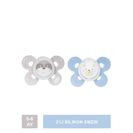 Chicco PhysioForma Comfort Silikon Emzik (0-6 Ay) 2'li - Erkek