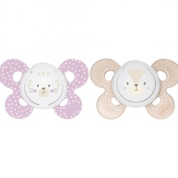 Chicco PhysioForma Comfort Silikon Emzik (6-16 Ay) 2'li - Kız