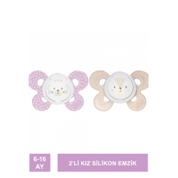 Chicco PhysioForma Comfort Silikon Emzik (6-16 Ay) 2'li - Kız