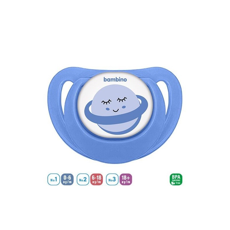 Bambino Desenli Fit Damaklı Emzik 0-6 Ay ( P2558 )