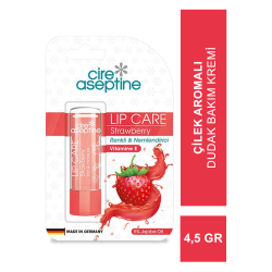 Cire Aseptine Çilek Aromalı Renkli Dudak Bakım Kremi 4,5gr