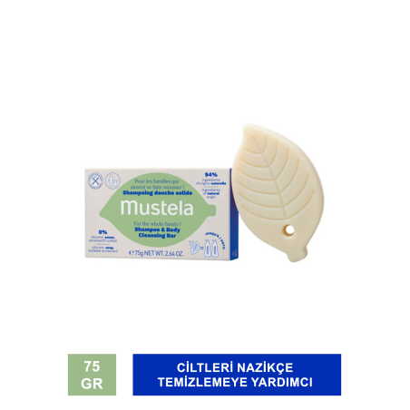 Mustela Katı Şampuan ve Vücut Temizleme Barı 75gr