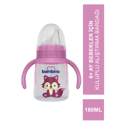Bambino Kulplu Alıştırma Bardağı 6+ Ay 180 ml ( P6242 )