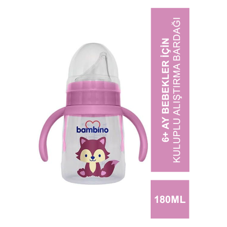 Bambino Kulplu Alıştırma Bardağı 6+ Ay 180 ml ( P6242 )