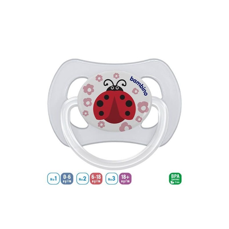Bambino Desenli Kelebek Damaklı Emzik 0-6 Ay ( P2497 )
