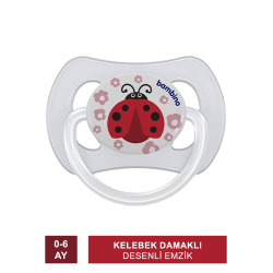 Bambino Desenli Kelebek Damaklı Emzik 0-6 Ay ( P2497 )