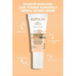 Bioxcin Sun Care Kuru/Normal Ciltler İçin Renkli Güneş Kremi Spf50+ 50 ml