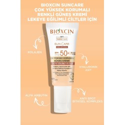 Bioxcin Sun Care Lekeli Ciltler İçin Renkli Güneş Kremi Spf 50+ 50 ml
