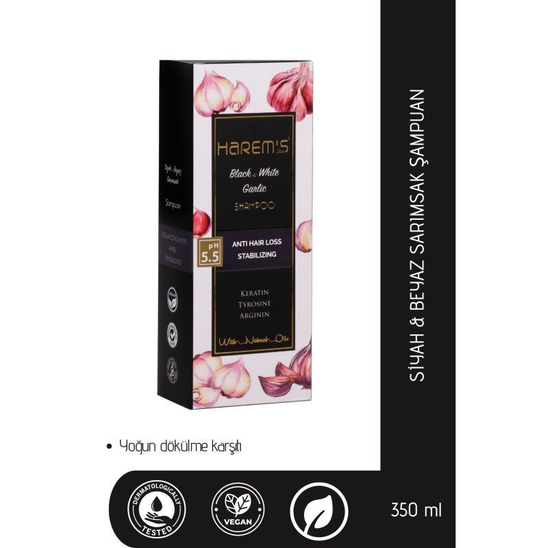 Harem's Siyah & Beyaz Sarımsak Şampuan 350 ml