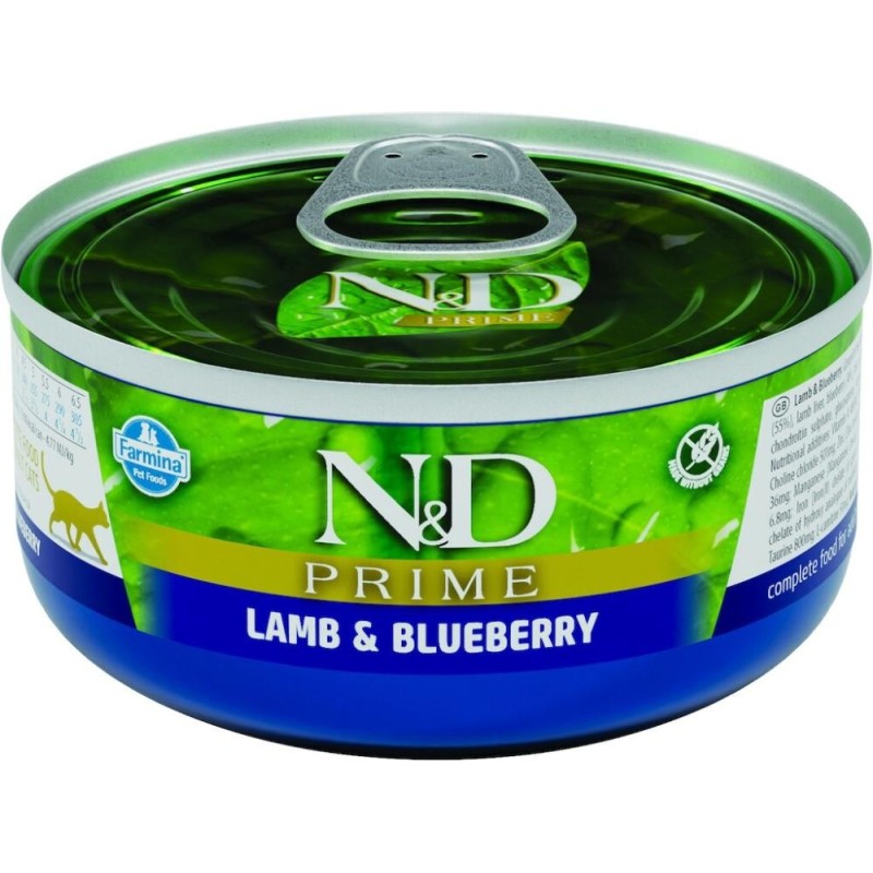 N&D Prıme Kedi konserve Kuzu&Yaban Mersini 70 gr