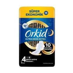 Orkid Ultra Gece Extra ( Boy 4 ) Hijyenik Ped 16 Adet