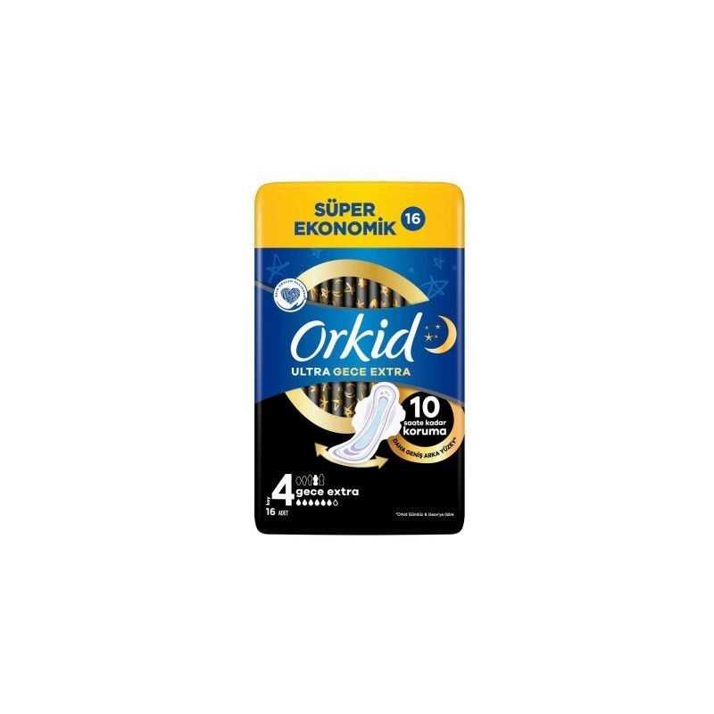 Orkid Ultra Gece Extra ( Boy 4 ) Hijyenik Ped 16 Adet