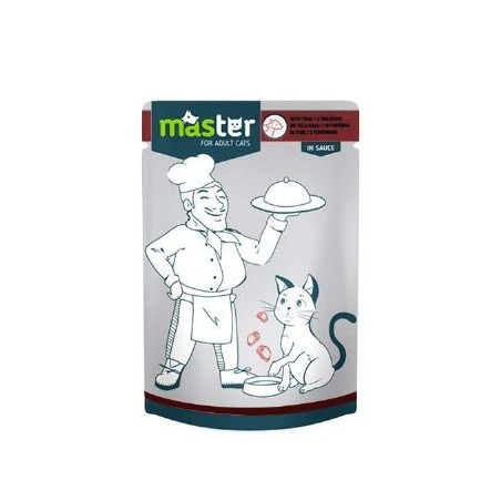 Master Dana Etli Pouch Kedi Maması Jöle 80Gr.