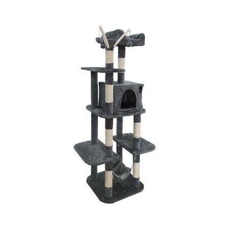 Tectake Kedi Tırmalama Kulesi Koyu Gri 155 Cm