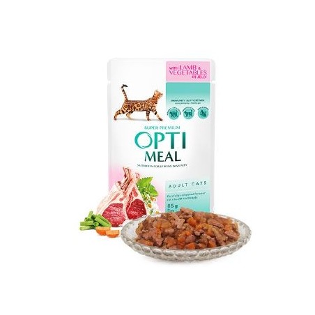 Optimeal Kuzu Etli Sebzeli Jöle Yaş Ked.Mam.85G