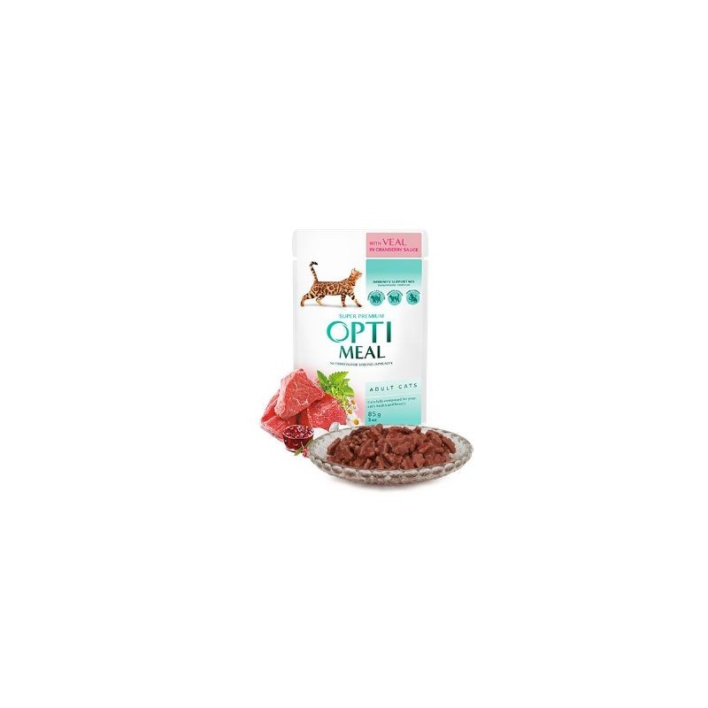 Optimeal Dana Etli Kızılcık Soslu Yaş Ked.Mam.85G