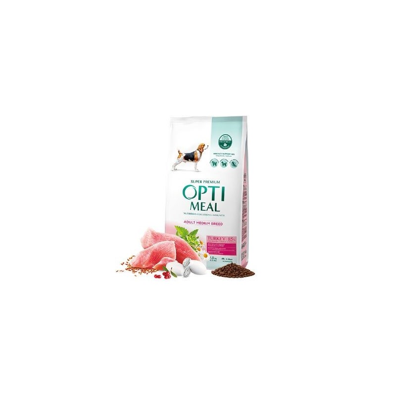 Optimeal Hindili Orta Irk Yetişkin Köpek Maması 1,5Kg
