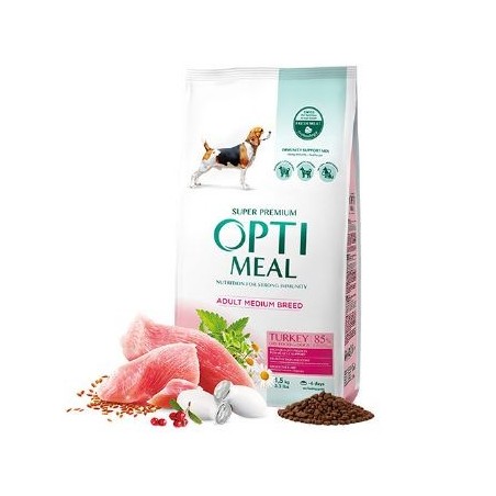 Optimeal Hindili Orta Irk Yetişkin Köpek Maması 1,5Kg
