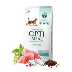 Optimeal Hindili-Yulaflı Kısır Kedi Maması 1,5Kg