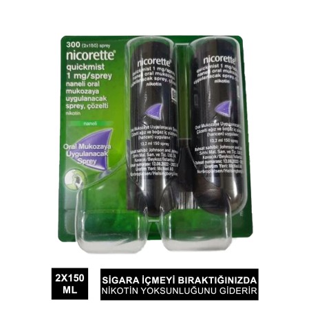 Nicorette Quıckmıst 1mg Naneli Ağız Spreyi 150x2 Sprey