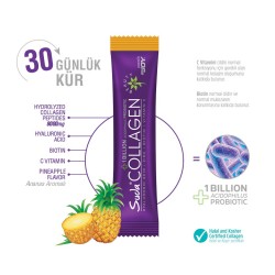 Outlet - Suda Collagen + Probiotic Ananas Aromalı Pineapple Saşe 30x10 Gr
