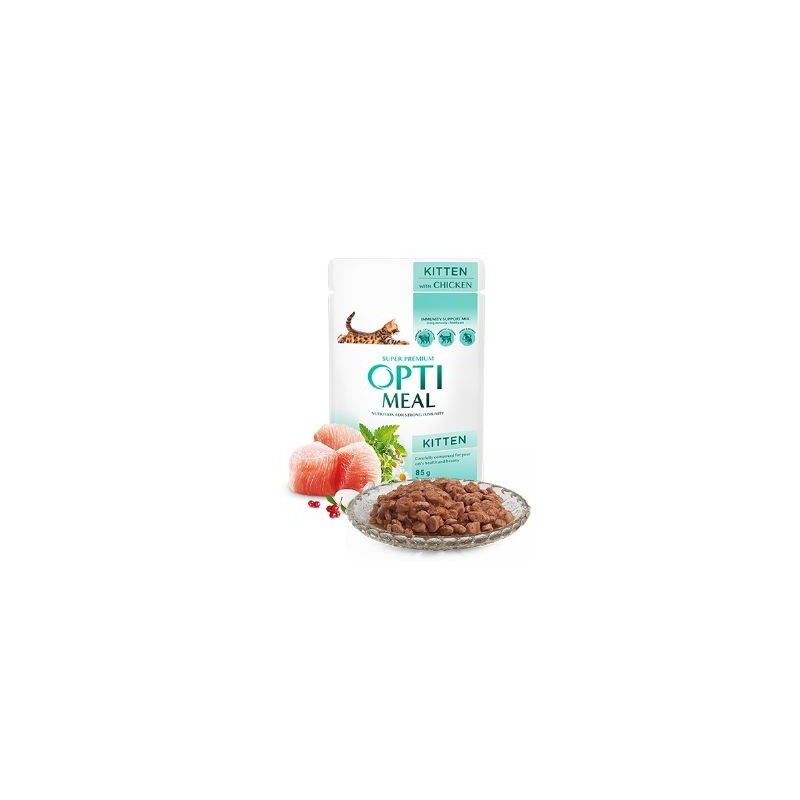 Optimeal Tavuklu Yavru Kedi Yaş Mama 85G