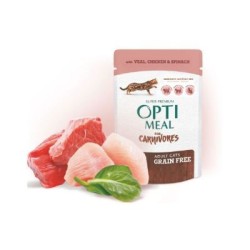 Optimeal Tavuk-Ispanak Sos Tahılsız Yaş Ked.Mam.85G