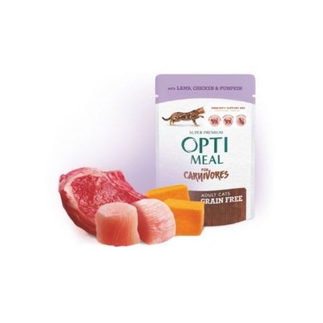 Optimeal Tavuk-Kuzu Balkabak Sos Tahılsız Yaş Ked.Mam.85G