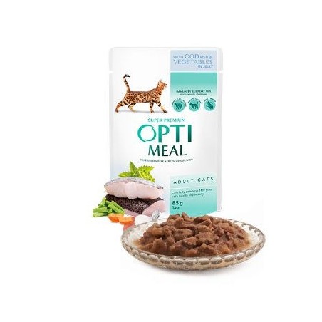 Optimeal Morina Balıklı Sebzeli Jöleli Yaş Ked.Mam.85G