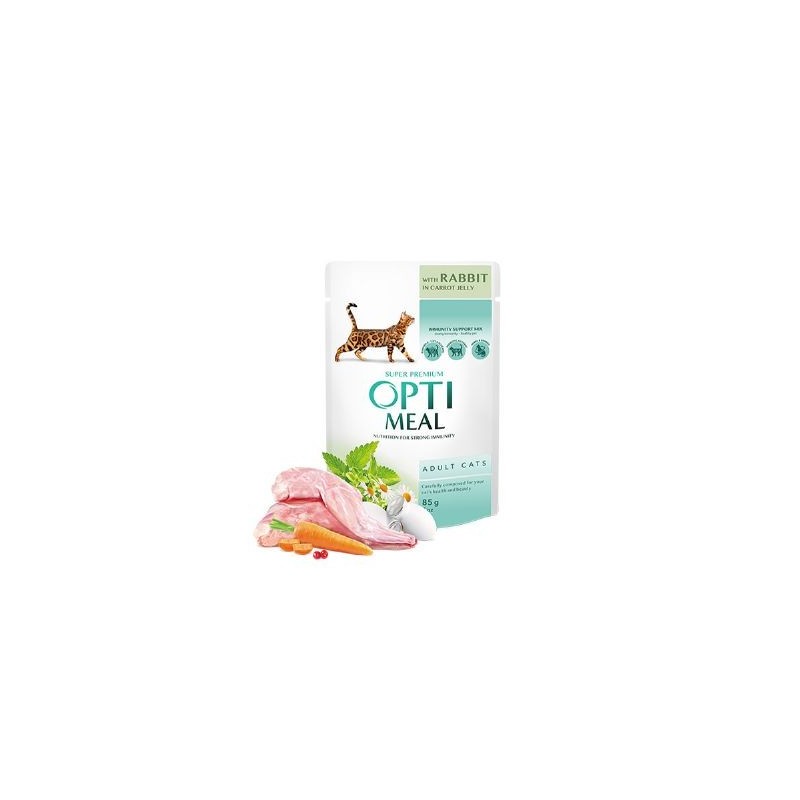 Optimeal Havuç Jöleli Tavşanlı Yaş Ked.Mam.85G