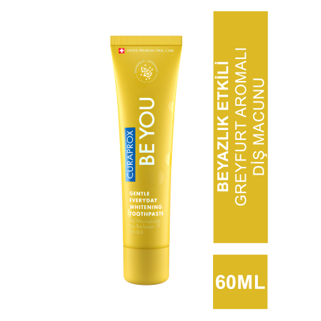 Curaprox Be You Beyazlatıcı ( Greyfurt-Bergamot ) Diş Macunu - Yellow 60 ml