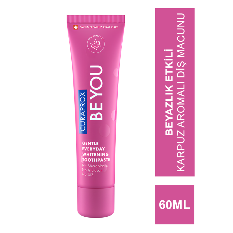 Curaprox Be You Beyazlatıcı ( Karpuz ) Diş Macunu - Pink 60 ml