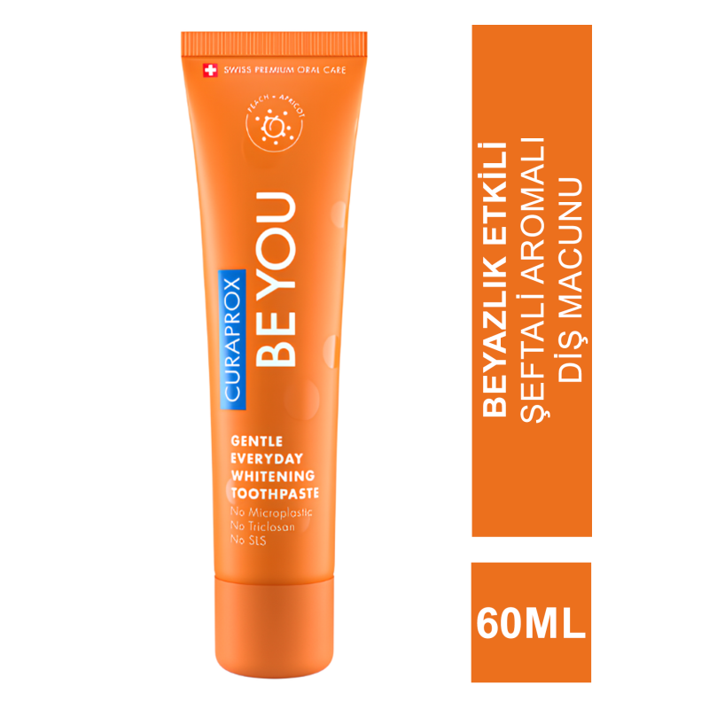 Curaprox Be You Beyazlatıcı ( Şeftali - Kayısı ) Diş Macunu - Orange 60 ml