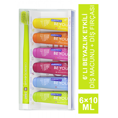 Curaprox Be You Whitening 6'lı Karma Set ( 10ml ) + 5460 Fırça