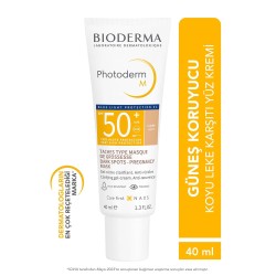 Bioderma Photoderm M SPF50+ Light Koyu Lekeye, Mavi Işığa Karşı SPF50+ Açık Renkli Yüz Güneş Kremi 40 ml (S.K.T 09-2026)