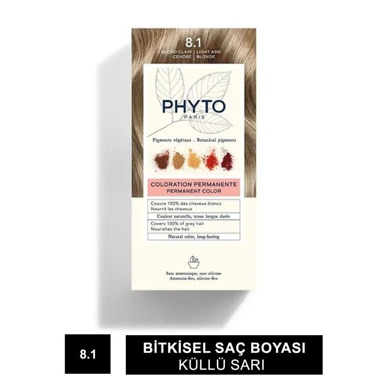 Phyto Color Bitkisel Saç Boyası - 8.1 - Küllü Sarı