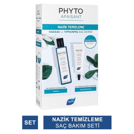 Phyto Apaisant Nazik Temizleme Saç Bakım Seti ( Şampuan + Krem )