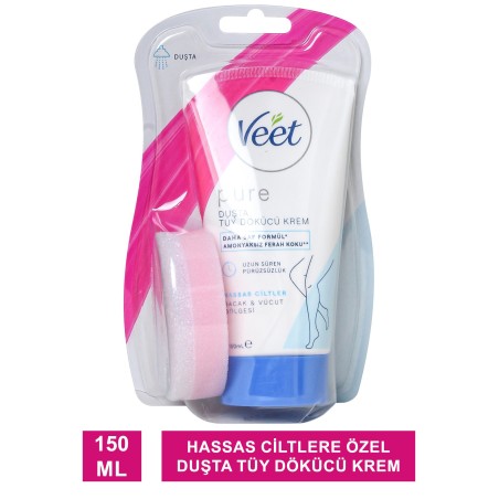 Veet Pure Duşta Tüy Dökücü Krem ( Hassas Ciltler ) 150 ml