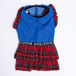 Pawstar Denim Plaid Dress