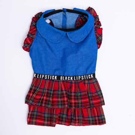 Pawstar Denim Plaid Dress