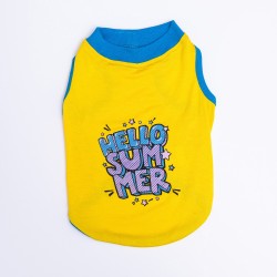 Pawstar Yellow Hello Summer T-shirt