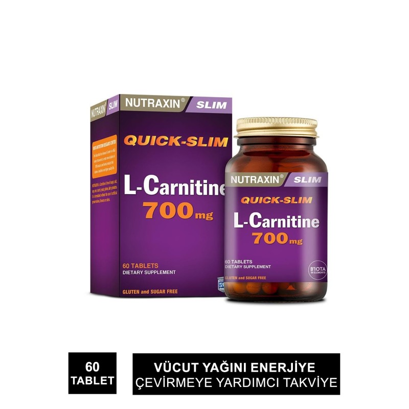 Nutraxin L-Carnitine 700 mg 60 Kapsül (S.K.T 08-2025) Nutraxin L-Carnitine 700 mg 60 Kapsül (S.K.T 08-2025)