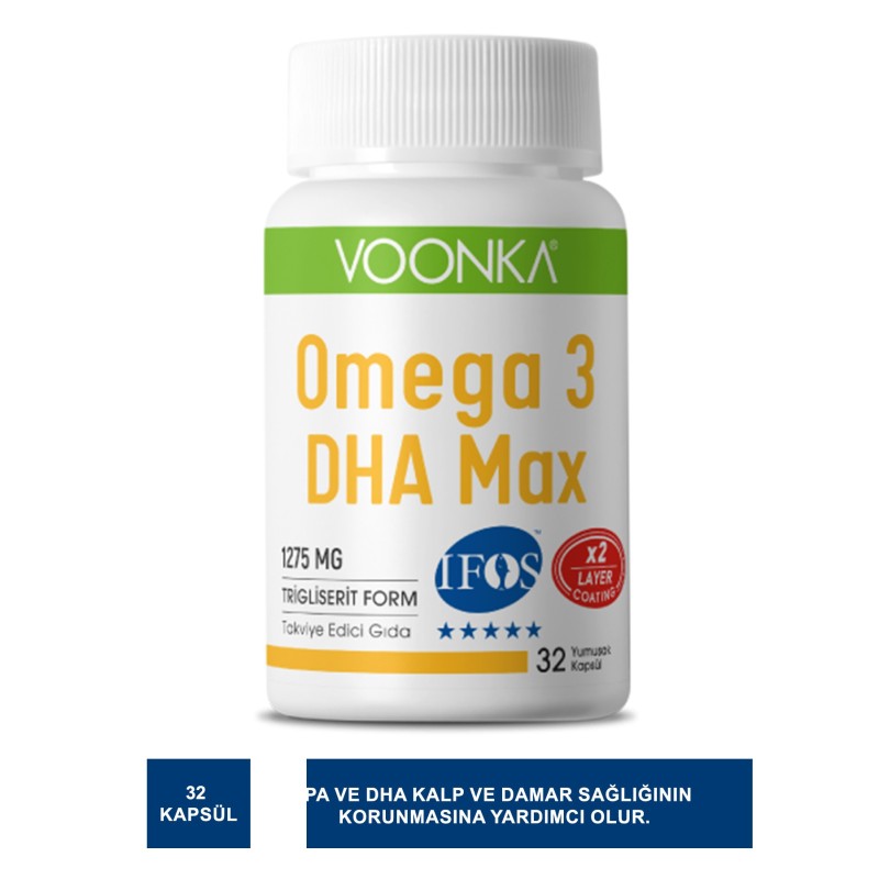 Outlet - Voonka Omega 3 DHA Max 32 Kapsül
