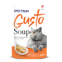 Spectrum Gusto Tavuklu,Somon ve Kabaklı Kedi Çorba 50gr