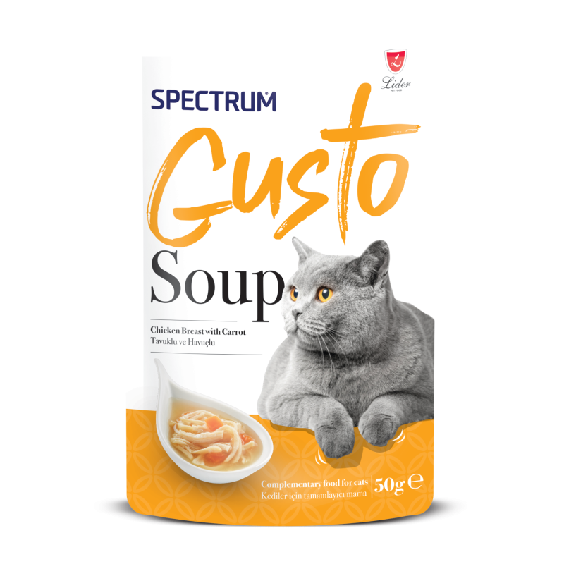 Spectrum Gusto Tavuklu ve Havuçlu Kedi Çorba 50gr